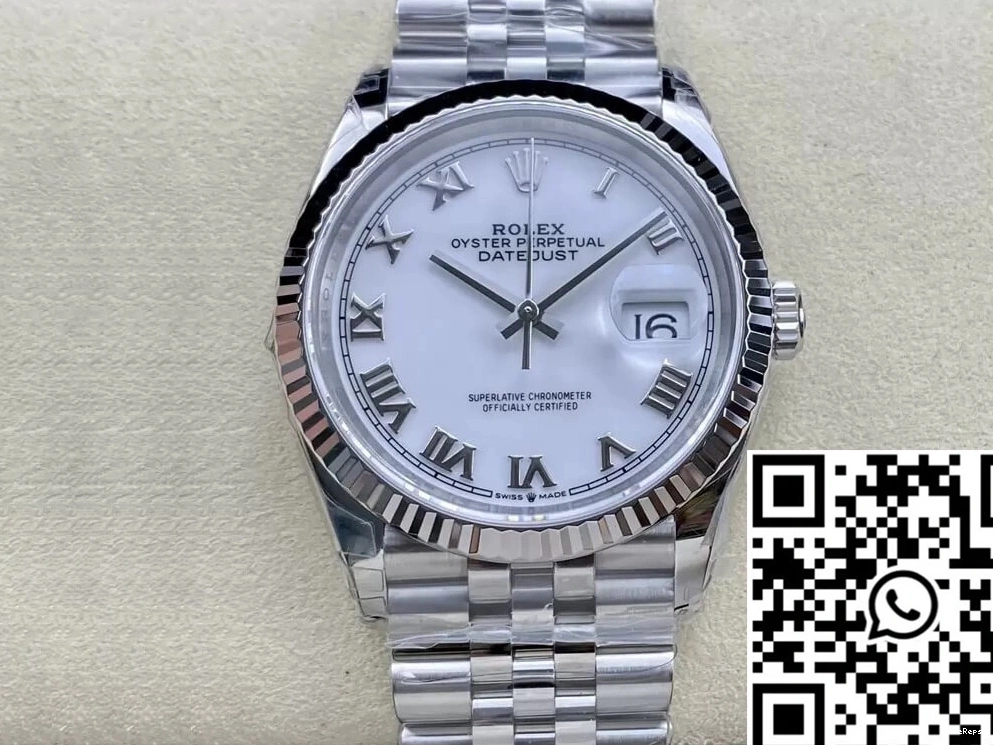 M126234-0025 VS Rolex Factory Dial Datejust 36MM White 1202